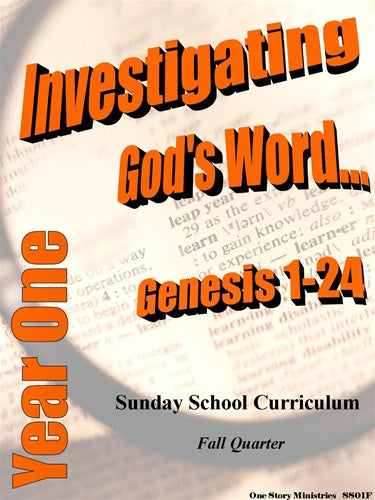 Children's Sunday School Curriculum (NIV). Year One, Fall