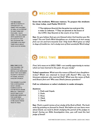 Children's Sunday School Curriculum (ESV). Year Three, Spring