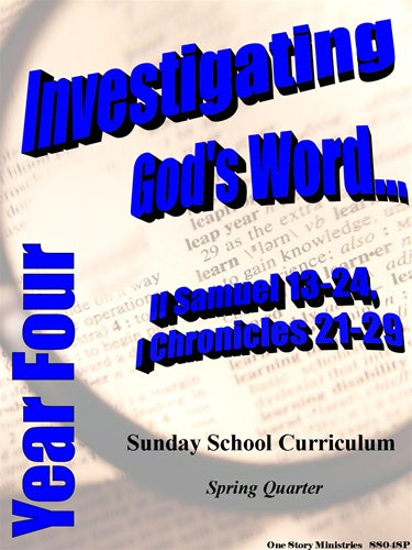 Children's Sunday School Curriculum (NIV). Year Four, Spring