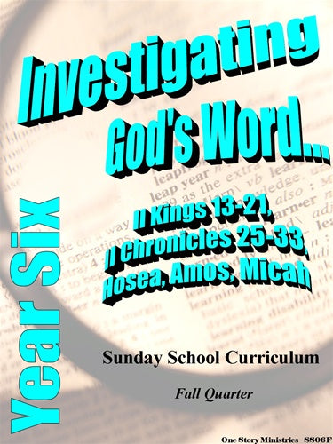 Children's Sunday School Curriculum (NIV). Year Six, Fall