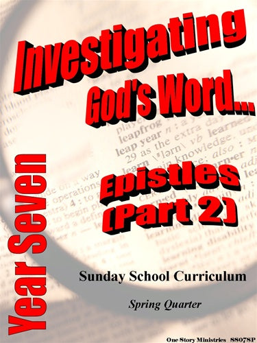 Children's Sunday School Curriculum (NIV). Year Seven, Spring