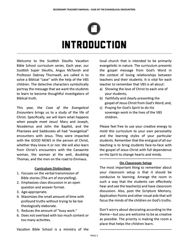 The Scottish Sleuths and the Case of the Evangelical Encounters: Secondary Teacher's Manual