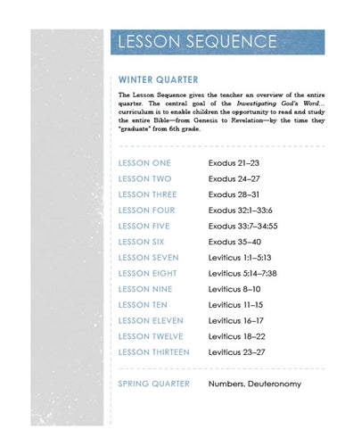 Children's Sunday School Curriculum (ESV). Year Two, Winter