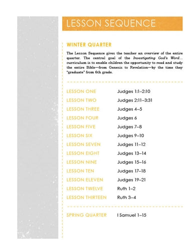 Children's Sunday School Curriculum (ESV). Year Three, Winter