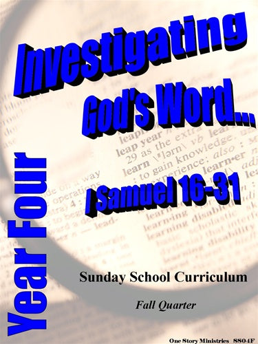 Children's Sunday School Curriculum (NIV). Year Four, Fall